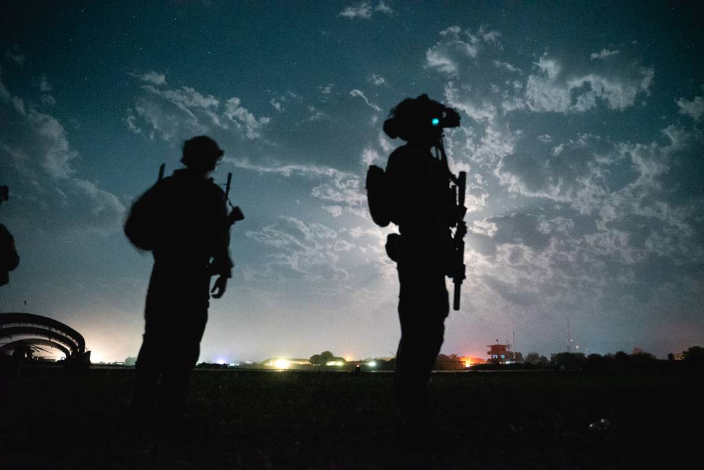 U.S. special operations service members conduct combat operations in support of Operation Resolute Support in Southeast Afghanistan, May 2019.