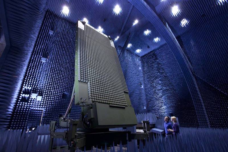 The U.S. Air Force tapped Lockheed Martin for its TPY-4 radar, pictured here in an anechoic chamber, in 2022.