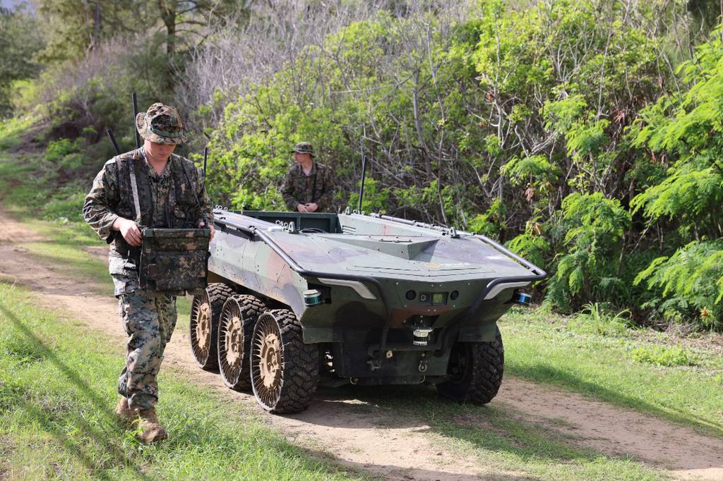 NextImg:Marines test robotic mule that could carry weapons, sensors