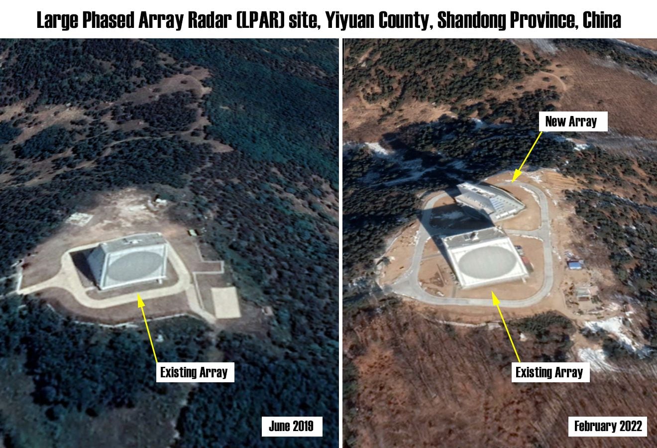 New Chinese radar looks toward Japan, satellite image shows