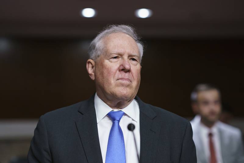 Frank Kendall III, President Joe Biden's nominee to be secretary of the Air Force, appears for his confirmation hearing before the Senate Armed Services Committee, at the Capitol in Washington, Tuesday, May 25, 2021. (AP Photo/J. Scott Applewhite)