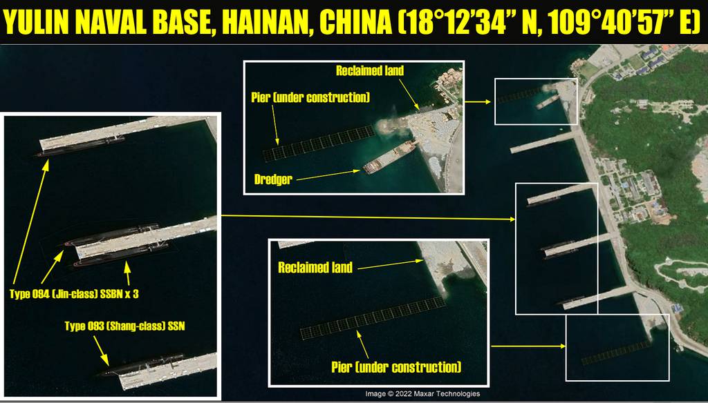 Satellite Images Reveal Chinese Expansion of Submarine Base