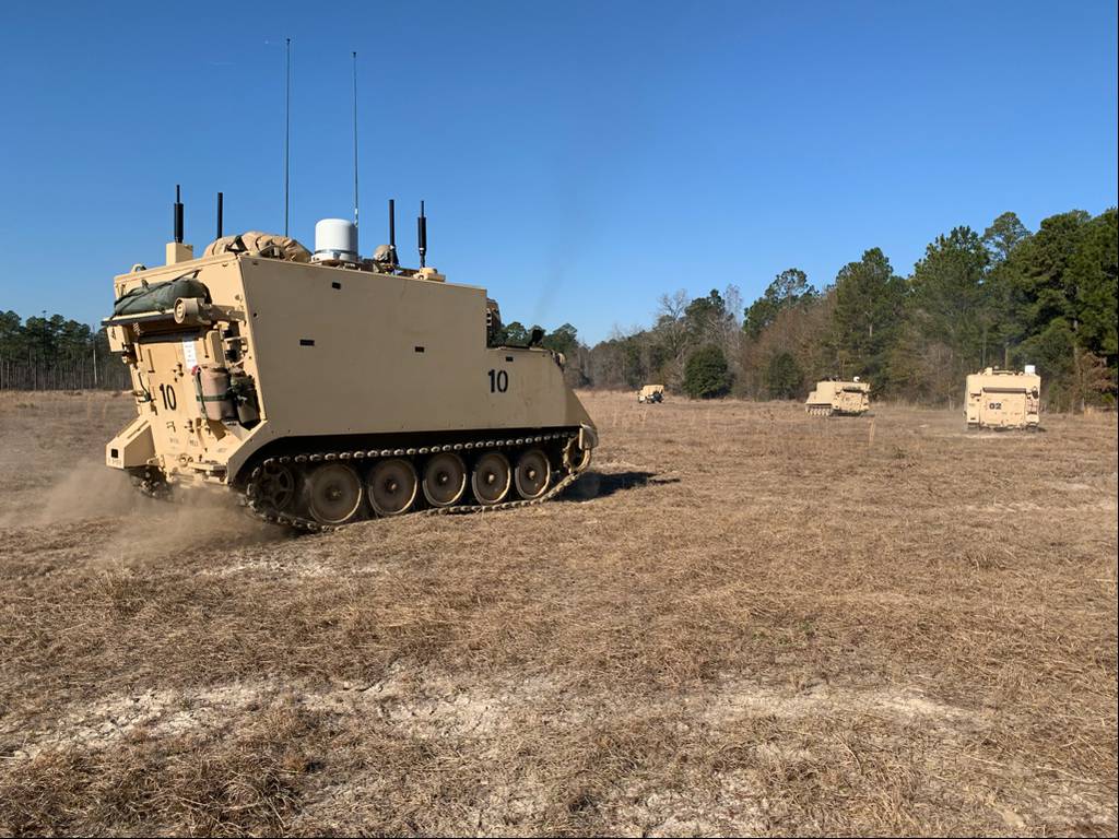 Soldiers assigned to the "Can Do Battalion" test and provide feedback on network equipment during the U.S. Army’s three-week pilot at Fort Stewart, Georgia, in February 2022.