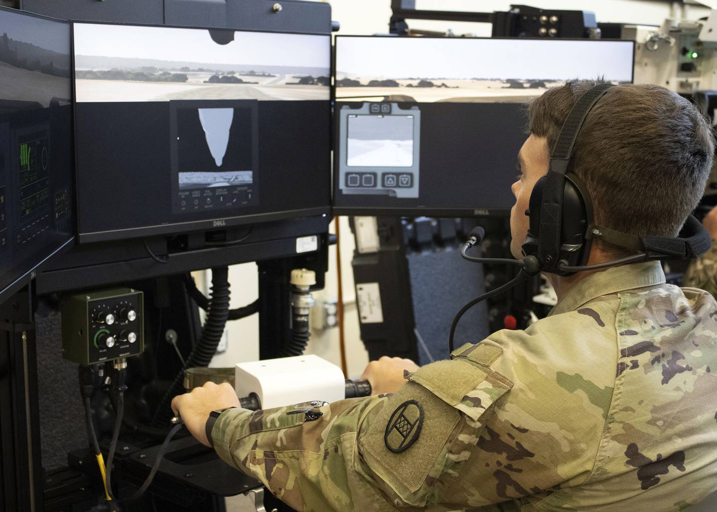 Soldiers take part in a Synthetic Training Environment-Information System feedback session in Orlando, Florida, in 2022.