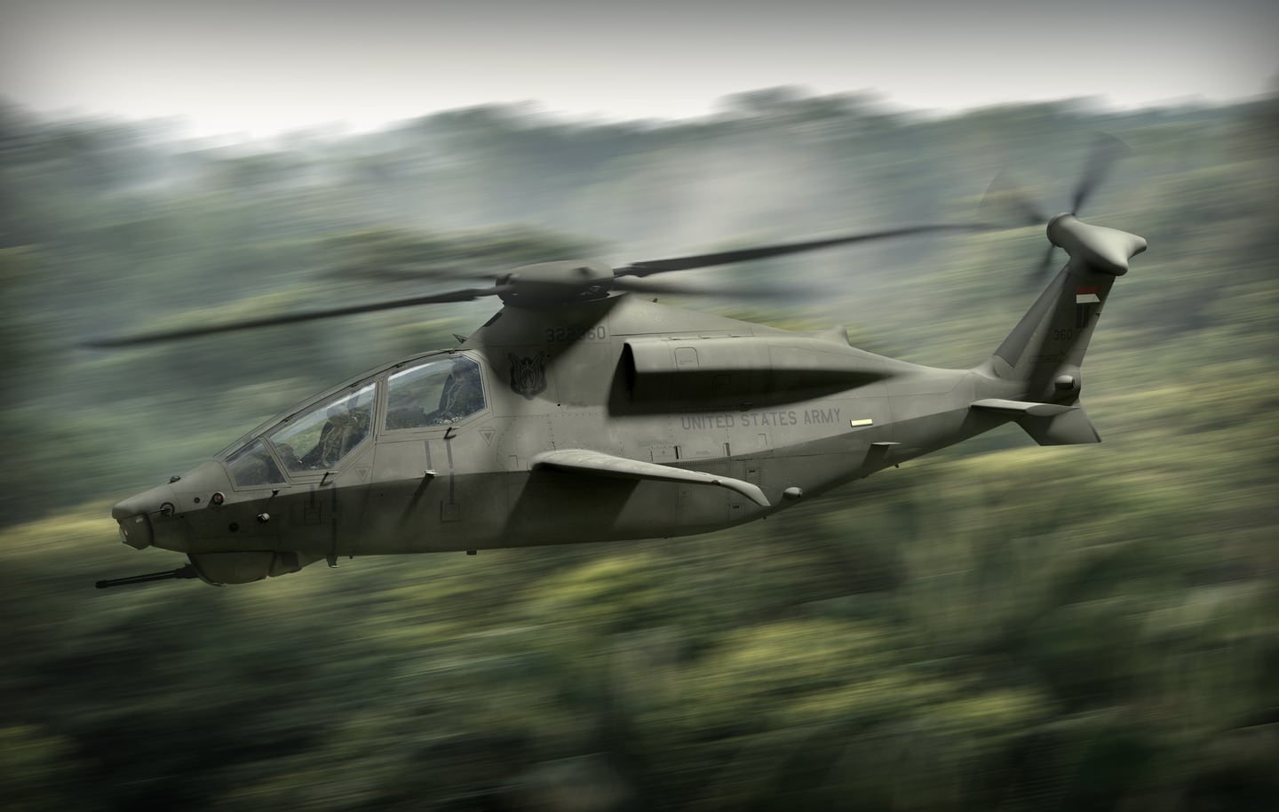 An artist rendering of a potential U.S. Army Future Attack Reconnaissance Aircraft, or FARA. A contractor has not yet been selected to formally build the advanced helicopter.