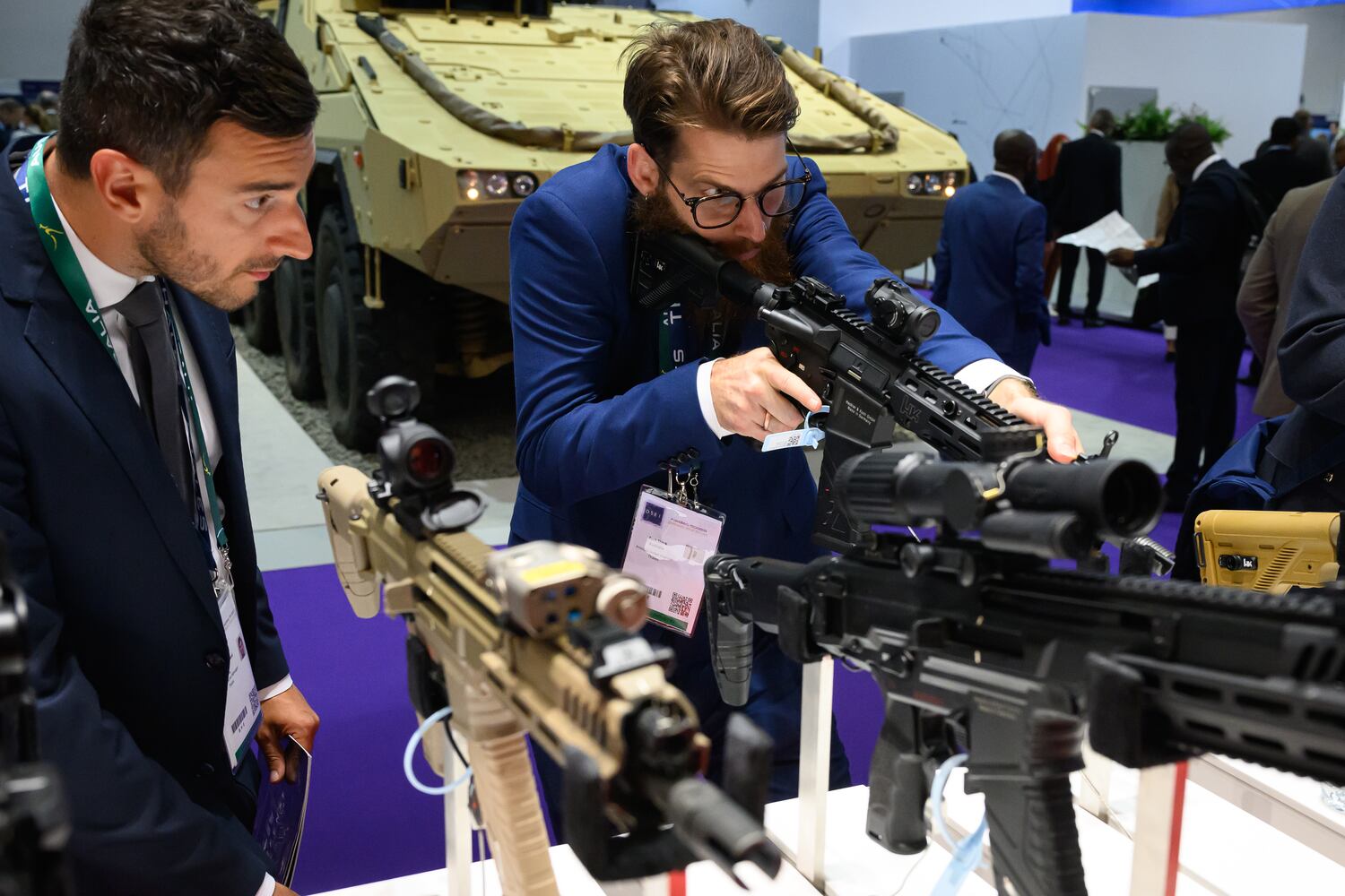 See the weapons on display at DSEI — golden gun included