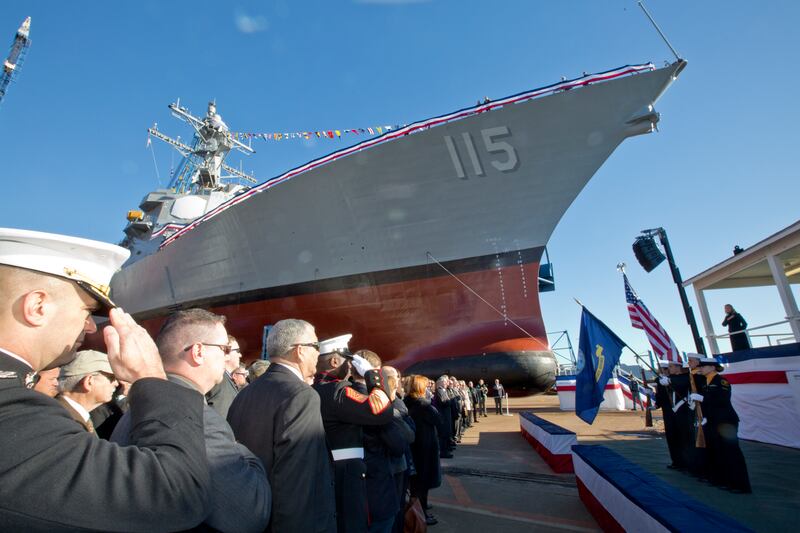 At Bath, a destroyer???s keel is laid more than a year behind schedule